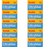 Kodak Ultramax 400 36 Exposure 35mm Color Print Film, 10 Rolls