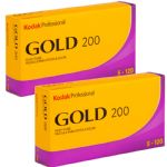 Kodak Professional Gold 200 asa 120mm Color Film, 10 Rolls