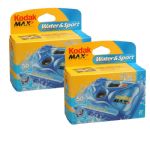 Kodak Single Use Max Water & Sport 35mm Disposable Camera, 2 Pack