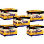 Kodak TMX 100 36 Exposure Pro Black & White 35mm Print Film, 5 Rolls