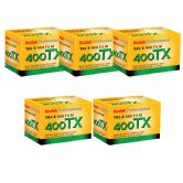 Kodak Tri-x 400 36 Exposure (TX-36) Professional Black and White Print 35mm Film, 5 Rolls