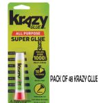 Krazy Glue All Purpose Fast Drying Glue, .07 oz, 48 Tubes