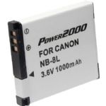 Power 2000 NB-8L Lithium-Ion Rechargeable Battery for Canon