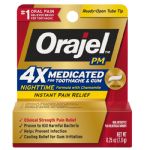 OraJel PM 4X Medicated Fast Acting Pain Relief Gel for Toothache and Gum, .25 oz