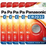 Panasonic CR2032 2032 3 V Lithium Coin Cell Battery, 5 Pack