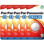 Panasonic CR2430 3V Lithium Coin Cell Battery, 5 Pack
