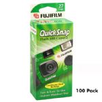 Fujifilm QuickSnap Flash 400 Single Use Disposable Camera, 100 Pack