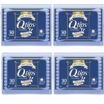 Q-tips Cotton Swab Purse Pack 30 Count, 4 Packs