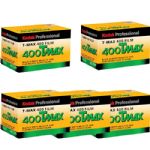 Kodak T-Max 400 TMY 24 Exposure Black & White Pro Film, 5 Rolls