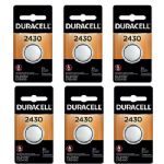 Duracell DL2430 3V Lithium Coin Cell Battery, 6 Pieces