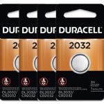 Duracell 2032 3V Lithium Coin Cell Battery, 4 Pack