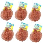 Chore Boy Pure Copper Scrubbers, Won't Rust, Pack of 6