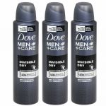 Dove Men + Care Invisible Dry Anti Perspirant Deodorant Spray, 3 Pack