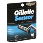 Gillette Sensor Cartridges for Men, 10 Refills