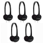 Koss KPH7 Lightweight Portable Headphones, 5 Pack