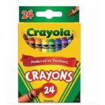 Crayola Non Toxic Assorted Crayons, Box of 24