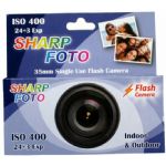 Sharp Foto 200 asa 27 Exposure 35mm Single Use Camera with Flash, 10 Pack