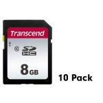 Transcend 8GB 300S Class 10 SDHC Memory Card, 10 Pack