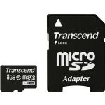 Transcend 8GB Class 10 microSD Memory Card with Adapter