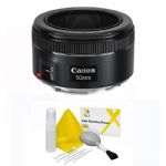 Canon 50mm f/1.8 EF STM Standard Autofocus Lens with Cleaning Kit