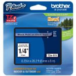 Brother TZe-111 Laminated Tape Black on Clear Label Tape