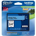 Brother TZE-541 Black on Blue 18mm P-Touch Label Tape