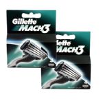 Gillette Mach3 Refill Razor Blade for Men, 2 Packs of 4 = 8 Cartridges