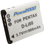Power2000 D-LI88 Lithium-Ion Replacement Battery for Pentax