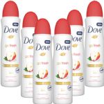 Dove Go Fresh Apple & White Tea Antiperspirant Deodorant Spray, 6 Pack