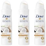 Dove Nourishing Secrets Coconut & Jasmine Antiperspirant Deodorant Spray, 3 Pack