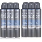 Dove Men + Care Cool Fresh 48 Hour Deodorant Spray, 6 Pack