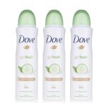 Dove Go Fresh Cucumber & Green Tea Deodorant Spray, 3 Pack