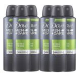 Dove Men + Care Extra Fresh 48 Hour Deodorant Spray, 6 Pack