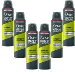 Dove Men + Care Sport Active Fresh Antiperspirant Deo Spray, 6 Pack