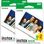 Fujifilm Instax Wide Instant Color Film, 2x Twin Packs= 40 Prints