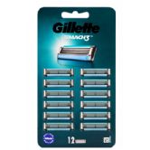 Gillette Mach3 Razor Blade Refill Cartridges, 12 Pack