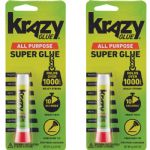 Krazy Glue All Purpose Fast Drying Glue, .07 oz, 2 Tubes