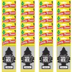 Little Trees Black Ice Car Air Fresheners, Pack of 24
