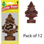 Little Trees Leather Scent Hanging Air Fresheners, 12 Count