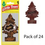 Little Trees Leather Scent Hanging Air Fresheners, 24 Count