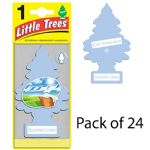 Little Trees Summer Linen Scent Hanging Air Fresheners, 24 Count