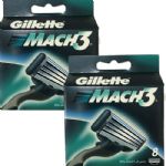 Gillette Mach3 Refill Razor Blade for Men, 2 Pack of 8- 16 Cartridges