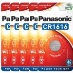 Panasonic CR1616 1616 3V Lithium Coin Cell Batteries, 5 Pack