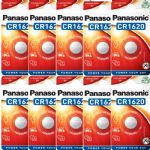 Panasonic CR1620 3V Lithium Coin Cell Battery, 10 Pack