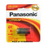 Panasonic CR-123 Lithium Power 3V Battery, 10 Pack
