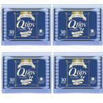 Q-tips Cotton Swab Purse Pack 30 Count, 4 Packs