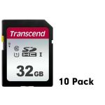 Transcend 32GB 300S Class 10 SDHC Memory Card, 10 Pack