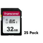 Transcend 32GB 300S Class 10 SDHC Memory Card, 25 Pack
