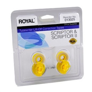 Royal Typewriter Correction Ribbon Tape for Scriptor