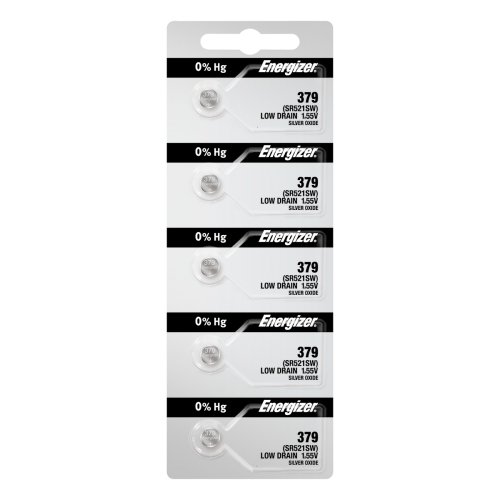 Energizer 379 Silver Oxide Button Battery, 5 pcs